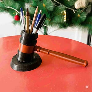Lawyer Gavel Pen Holder